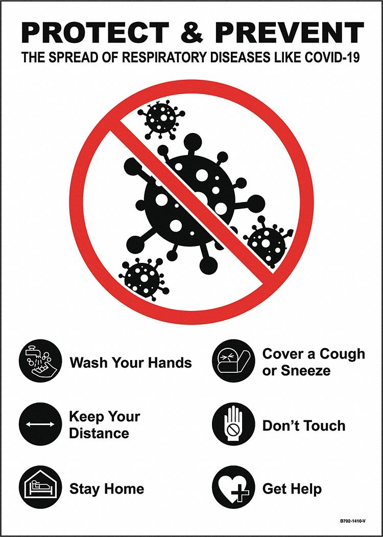 Decal: 14 in x 10 in Nominal Sign Size, Vinyl, White, Not Retroreflective, 14 in Ht, 10 in Wd