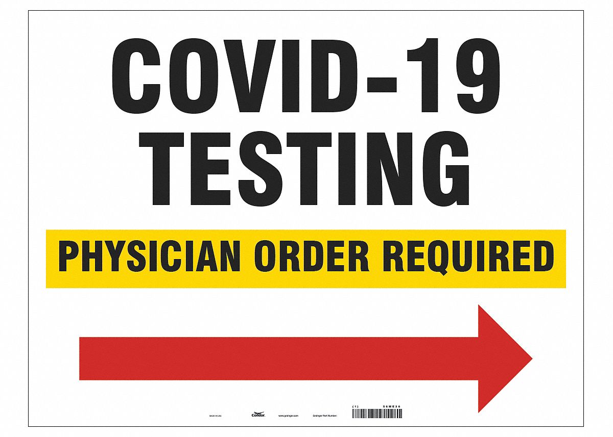 Hygiene Sign: 18 in x 24 in Nominal Sign Size, Vinyl, White, Not Retroreflective