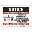 Notice - Social Distancing In Practice Sign
