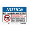 Notice - No Handshake Zone Sign