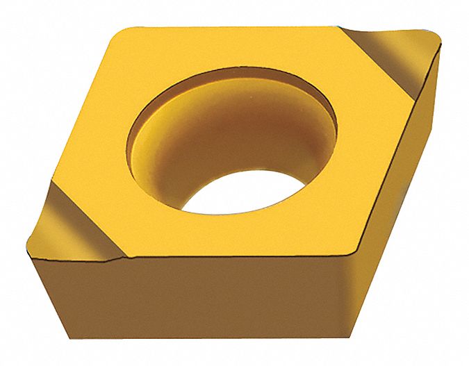 Diamond Turning Insert: CCGT Insert, Neutral, 0.0080 in Corner Radius, X5 Chip-Breaker, WTP35