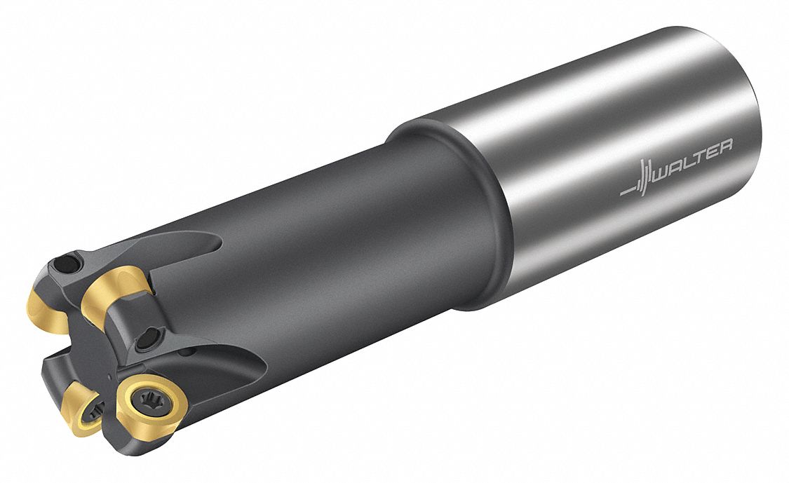 Indexable Profiling End Mill: 1-1/4 in Max. Cutting Dia., 0.1970 in Dp of Cut, Straight