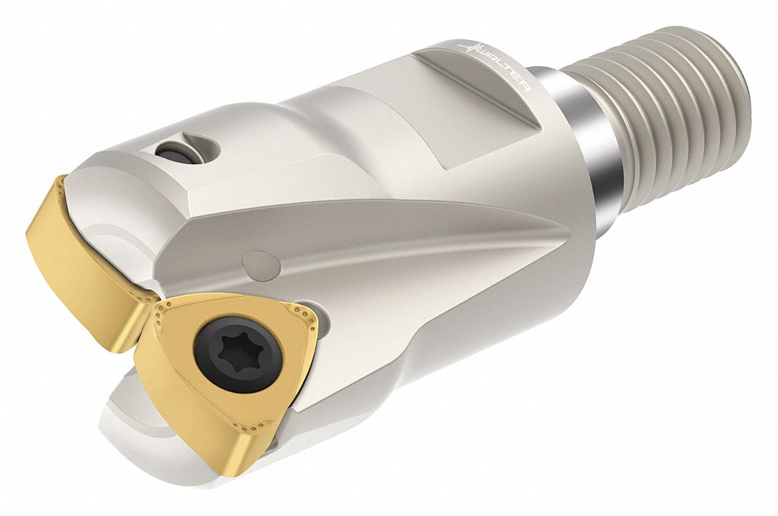 Indexable Square Shoulder End Mill: 543/1000 in Max. Cutting Dia., Screw On