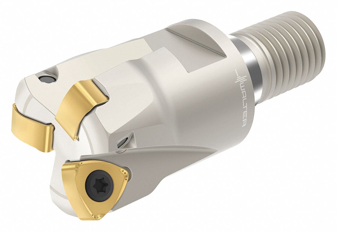 Indexable Square Shoulder End Mill: 793/1000 in Max. Cutting Dia., Screw On