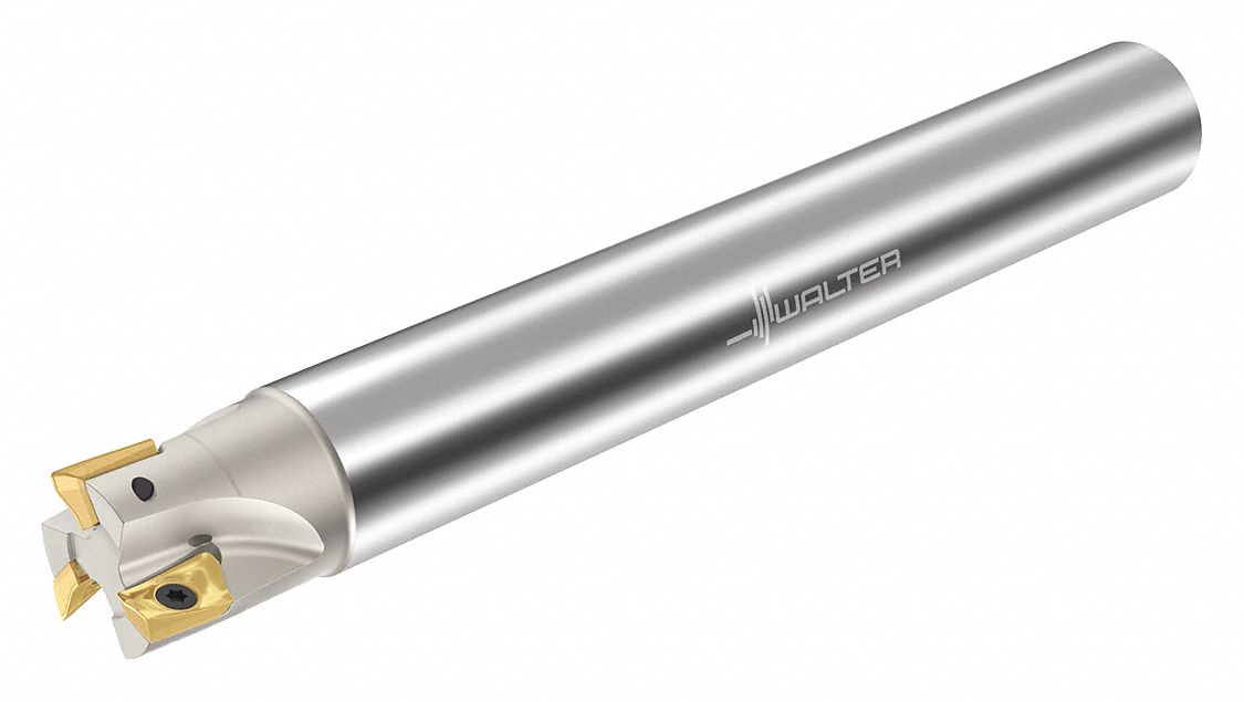 Indexable Square Shoulder End Mill: 1 13/50 in Max. Cutting Dia., Straight, Coolant Through