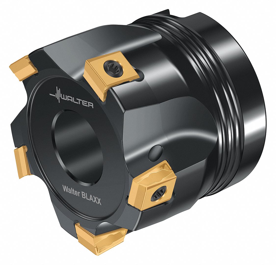 Indexable Face Mill: 1.9690 in Max. Cutting Dia., 0.8660 in Arbor Dia., 1.5750 in Overall Lg