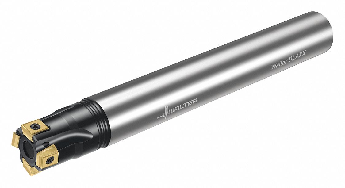 Indexable Square Shoulder End Mill: 1 13/50 in Max. Cutting Dia., Straight, Coolant Through