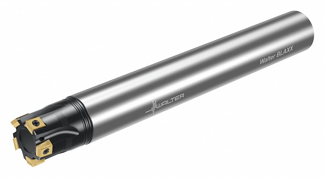 Indexable Square Shoulder End Mill: 1 13/50 in Max. Cutting Dia., Straight, Coolant Through