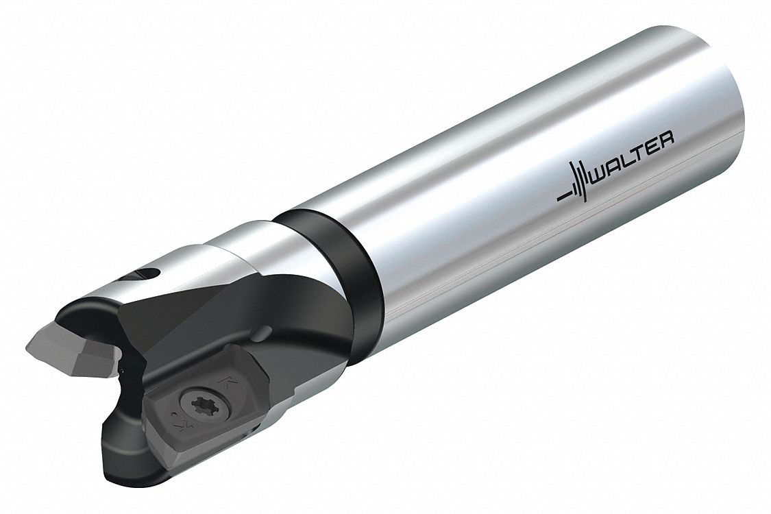 Indexable Square Shoulder End Mill: 123/125 in Max. Cutting Dia., Straight, Coolant Through