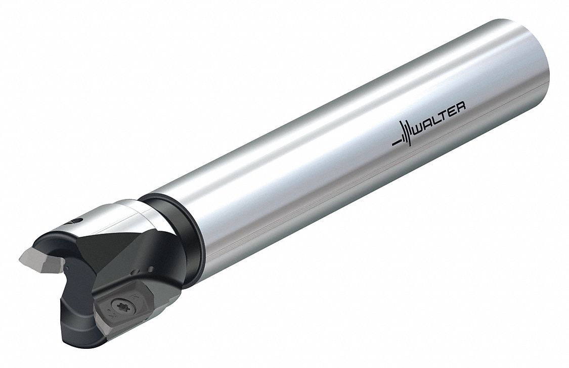 Indexable Square Shoulder End Mill: 1 1/4 in Max. Cutting Dia., Straight, 1 in Shank Dia.