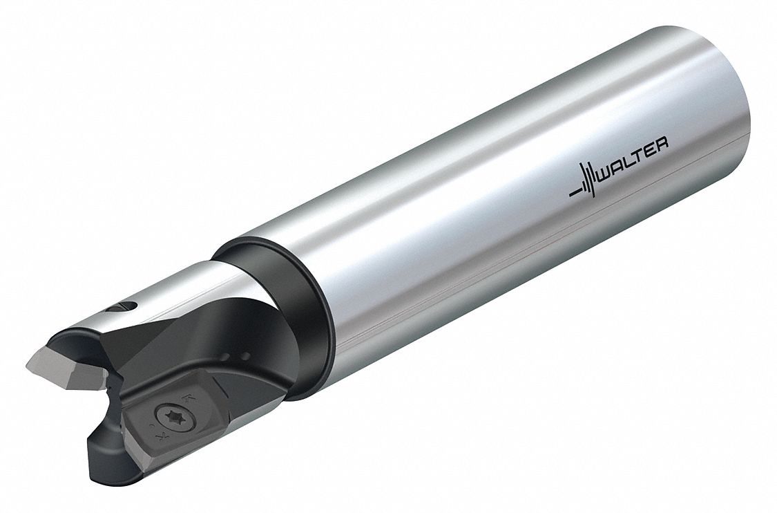 Indexable Square Shoulder End Mill: 1 13/50 in Max. Cutting Dia., Straight, Coolant Through