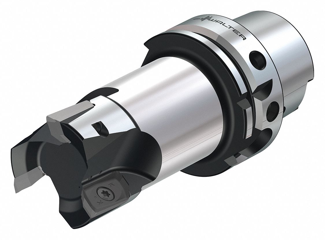 Indexable Square Shoulder End Mill: 1 969/1000 in Max. Cutting Dia., Taper, Coolant Through