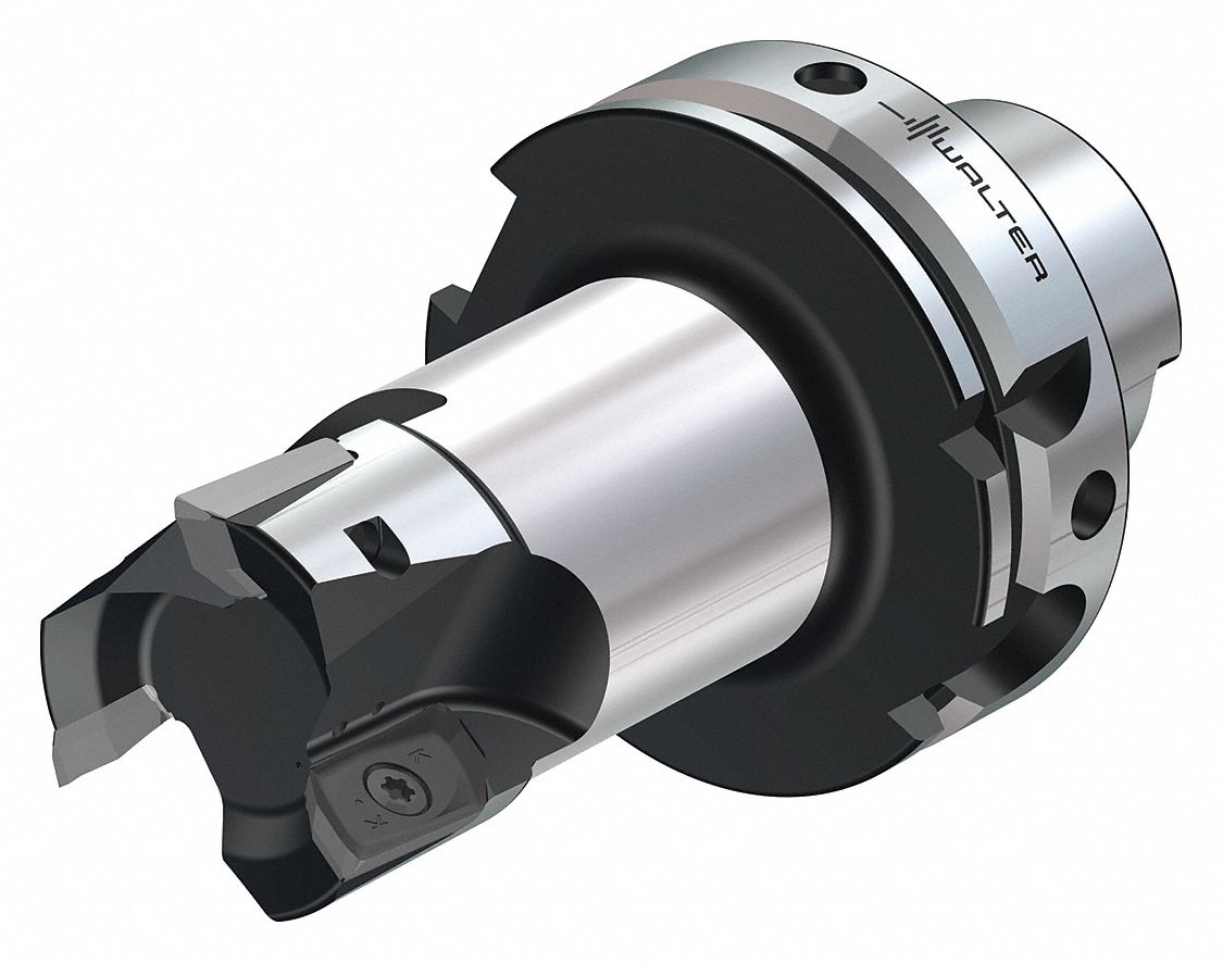 Indexable Square Shoulder End Mill: 1 969/1000 in Max. Cutting Dia., Taper, Coolant Through