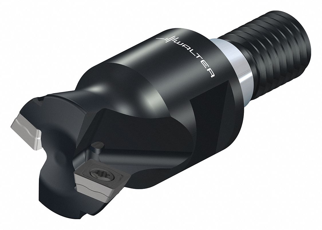 Indexable Square Shoulder End Mill: 291/1000 in Max. Cutting Dia., Screw On