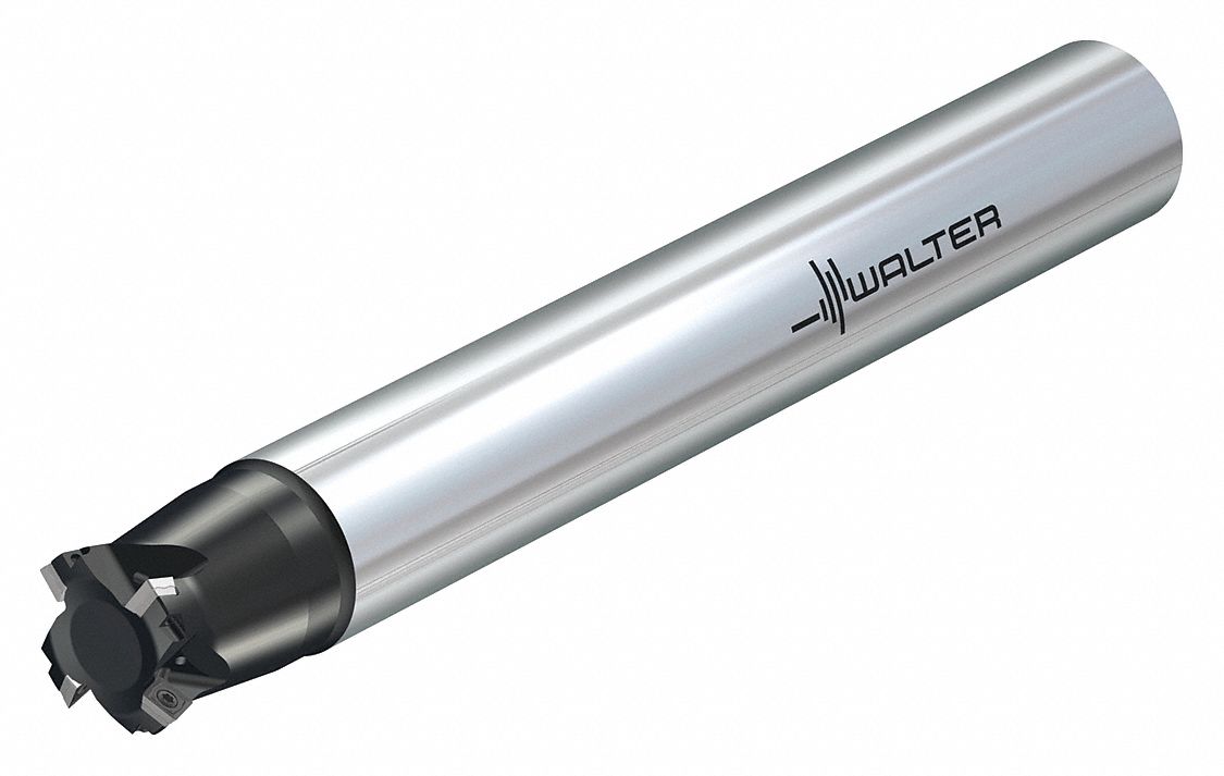 Indexable Square Shoulder End Mill: 159/200 in Max. Cutting Dia., Straight