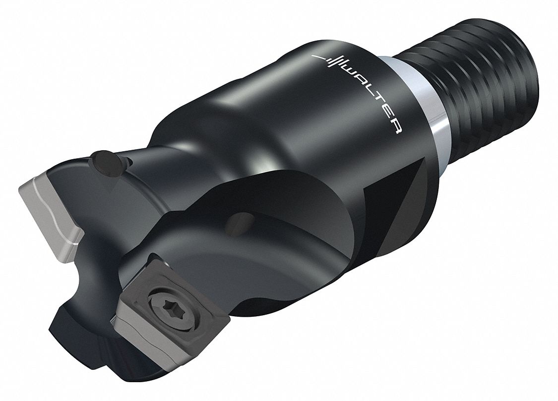 Indexable Square Shoulder End Mill: 339/1000 in Max. Cutting Dia., Screw On