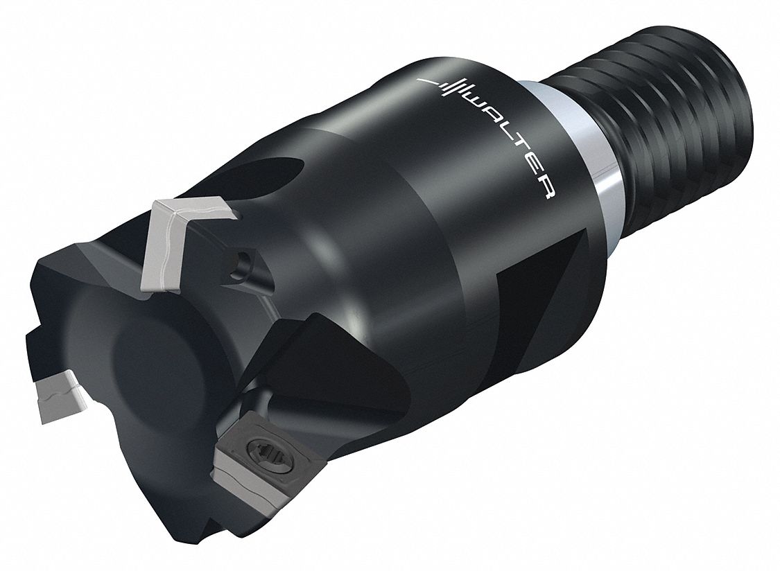 Indexable Square Shoulder End Mill: 543/1000 in Max. Cutting Dia., Screw On