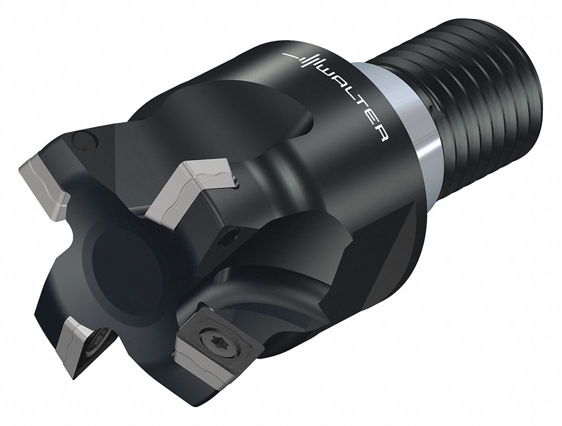 Indexable Square Shoulder End Mill: 843/1000 in Max. Cutting Dia., Screw On