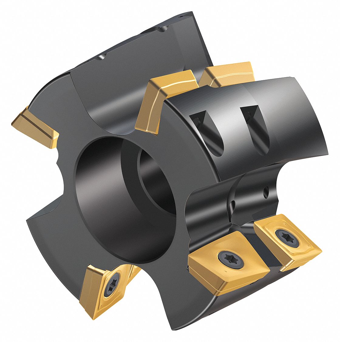 Indexable Square Shoulder End Mill: 2 12/25 in Max. Cutting Dia., 1.4530" Overall Lg