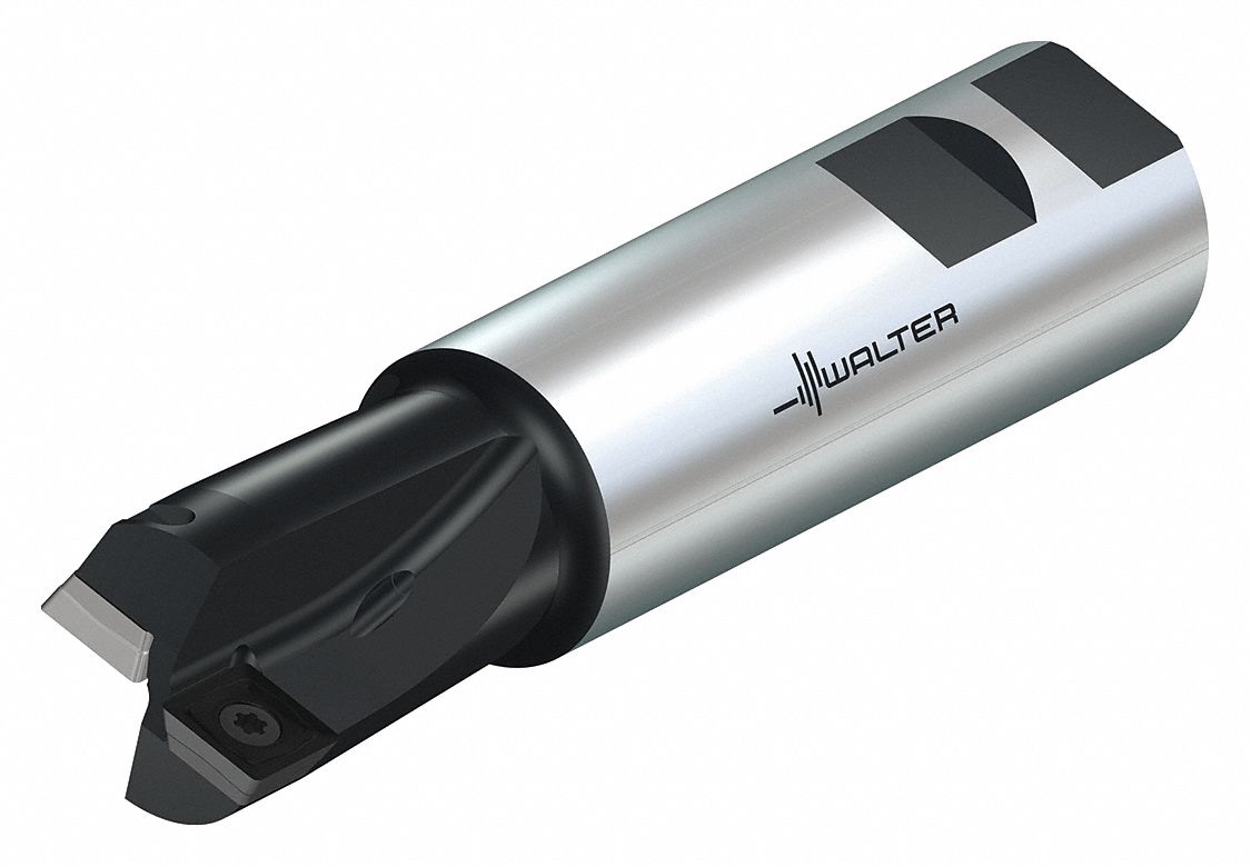 Indexable Square Shoulder End Mill: 1 1/4 in Max. Cutting Dia., Weldon Flat