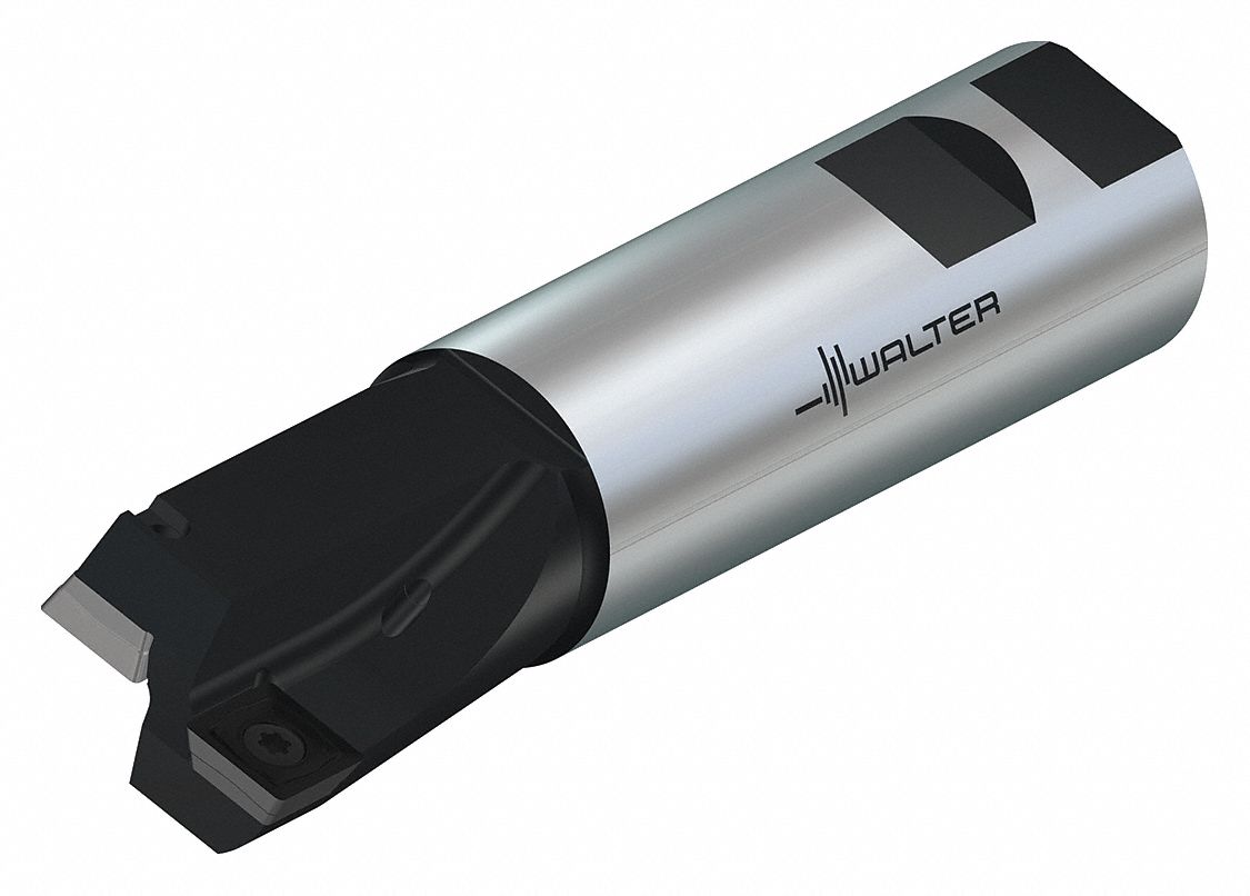 Indexable Square Shoulder End Mill: 1 1/2 in Max. Cutting Dia., Weldon Flat