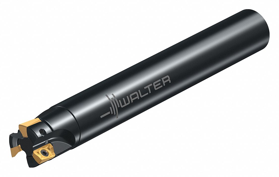 Indexable Square Shoulder End Mill: 1 1/4 in Max. Cutting Dia., Straight, 1-1/4 in Shank Dia.