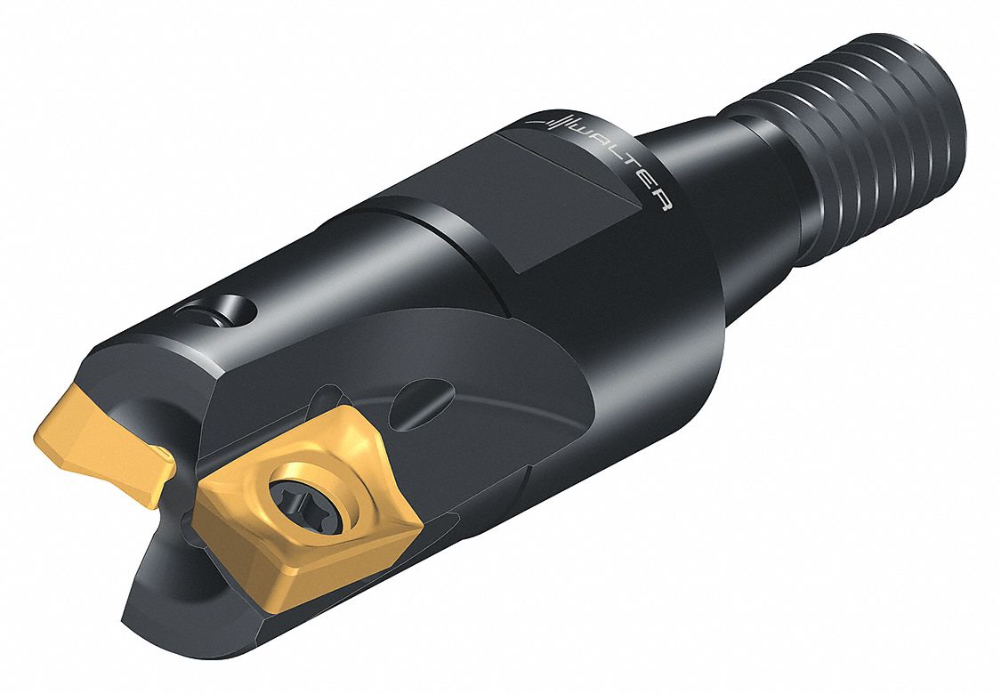 Indexable Square Shoulder End Mill: 197/500 in Max. Cutting Dia., Screw On