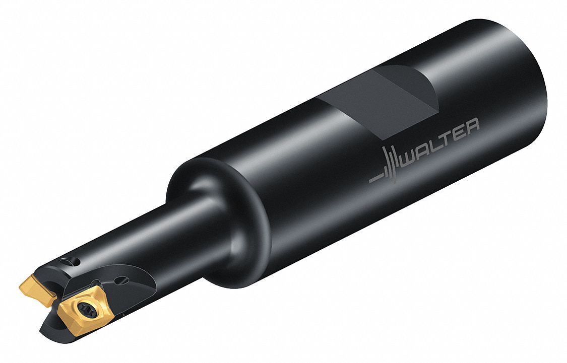 Indexable Square Shoulder End Mill: 197/500 in Max. Cutting Dia., Weldon Flat