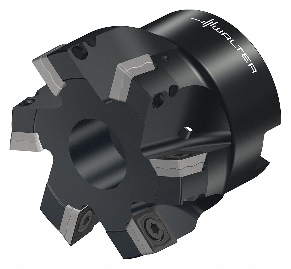 Indexable Face Mill: 1.9690 in Max. Cutting Dia., 0.8660 in Arbor Dia., 1.5750 in Overall Lg