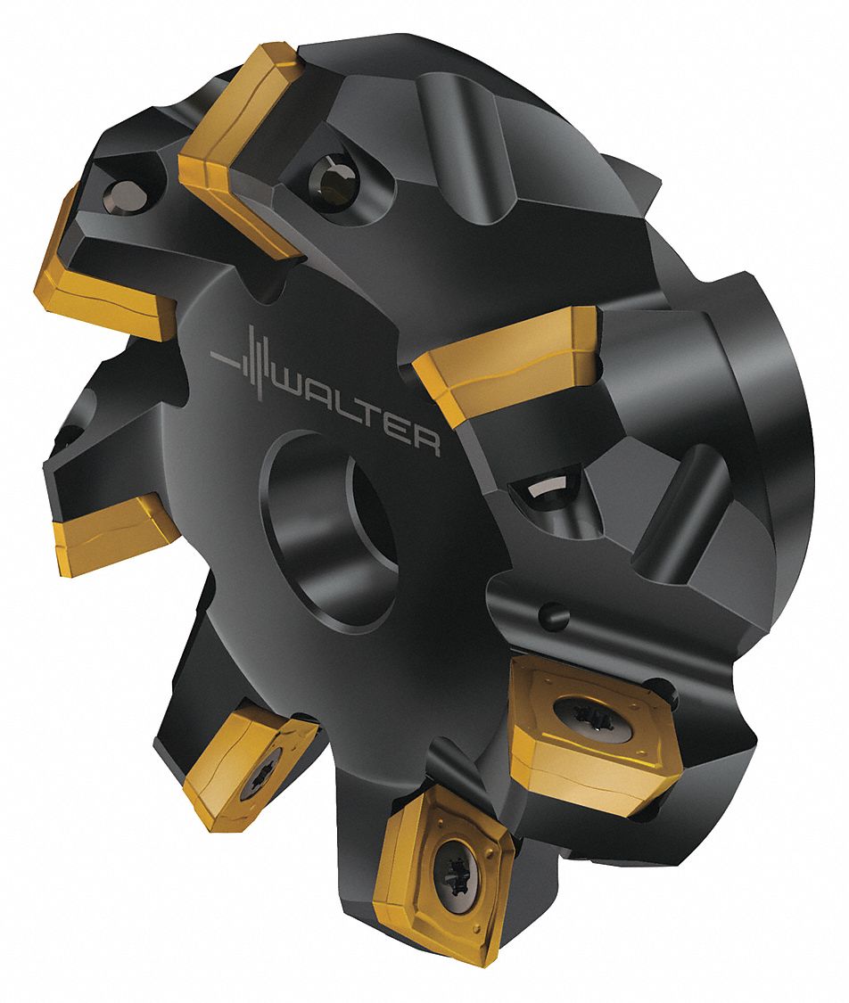 Indexable Face Mill: 1.6640 in Max. Cutting Dia., 1/2 in Arbor Dia., 1.5750 in Overall Lg