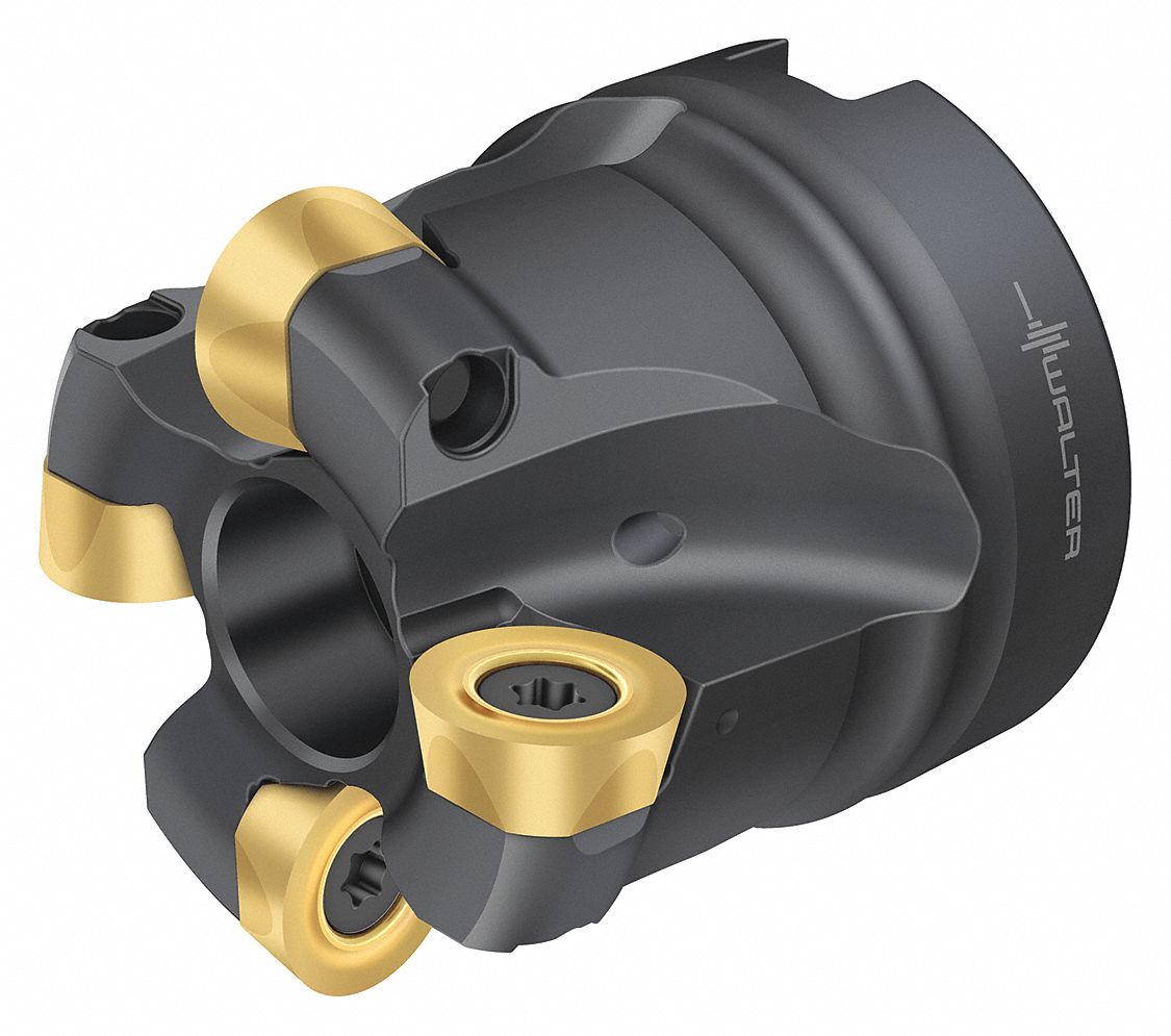 Indexable Face Mill: 1-1/2 in Max. Cutting Dia., 1/2 in Arbor Dia., 1-1/2 in Overall Lg