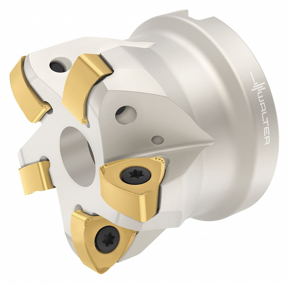 Indexable Face Mill: 2-1/2 in Max. Cutting Dia., 1 in Arbor Dia., 0° Side Cutting Edge Angle