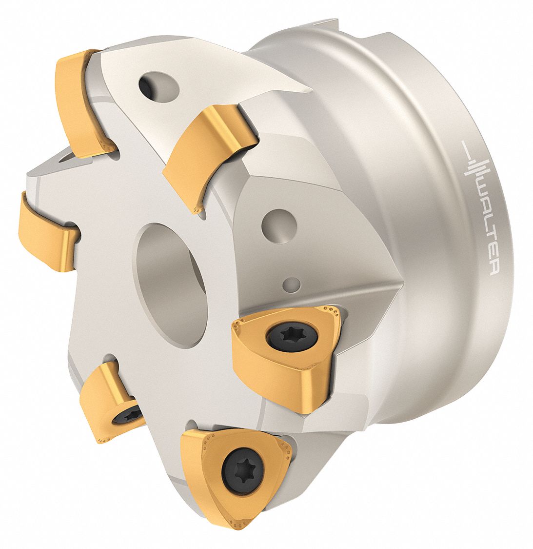 Indexable Face Mill: 3 in Max. Cutting Dia., 1 in Arbor Dia., 0° Side Cutting Edge Angle