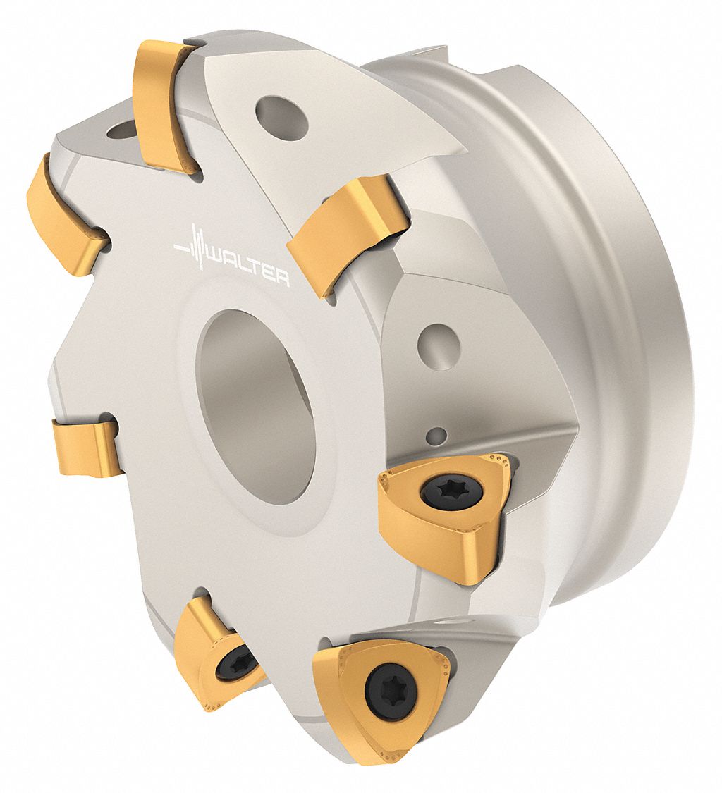 Indexable Face Mill: 3.9370 in Max. Cutting Dia., 1.2600 in Arbor Dia., 1.9690 in Overall Lg