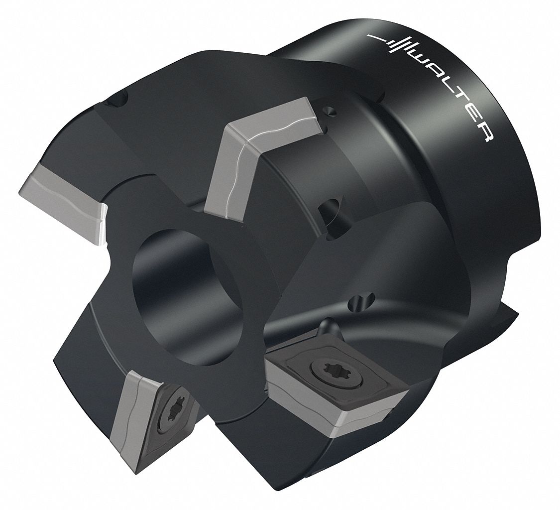 Indexable Face Mill: 1.9690 in Max. Cutting Dia., 0.8660 in Arbor Dia., 1.5750 in Overall Lg