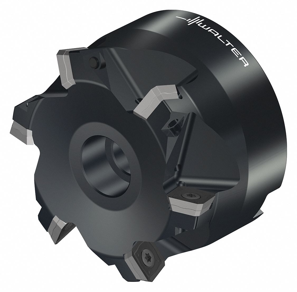 Indexable Face Mill: 3 in Max. Cutting Dia., 1 in Arbor Dia., 0° Side Cutting Edge Angle