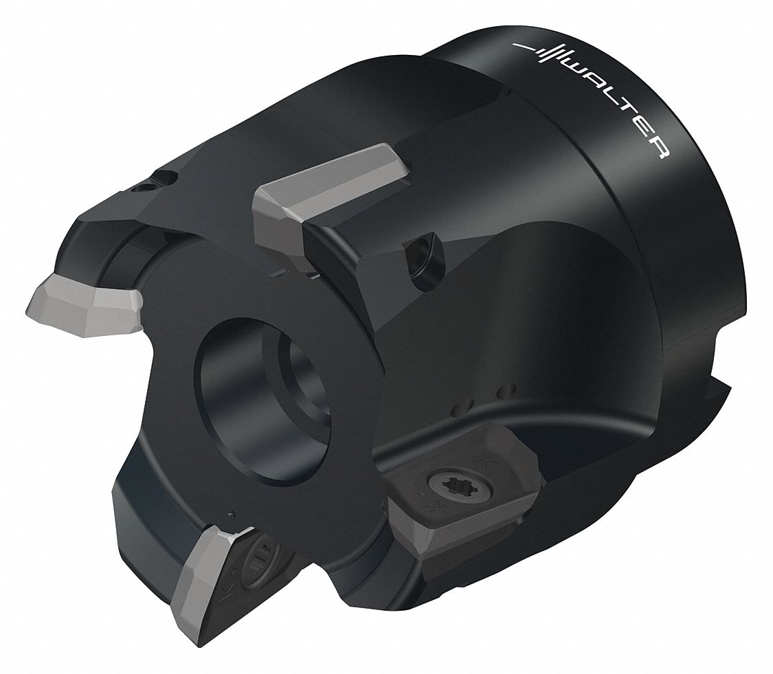 Indexable Face Mill: 1.9690 in Max. Cutting Dia., 0.8660 in Arbor Dia., 1.9690 in Overall Lg