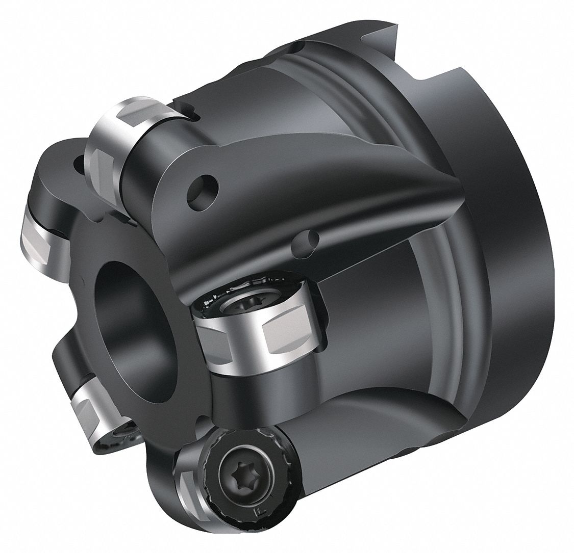 Indexable Face Mill: 1.9690 in Max. Cutting Dia., 0.8660 in Arbor Dia., 1.5750 in Overall Lg