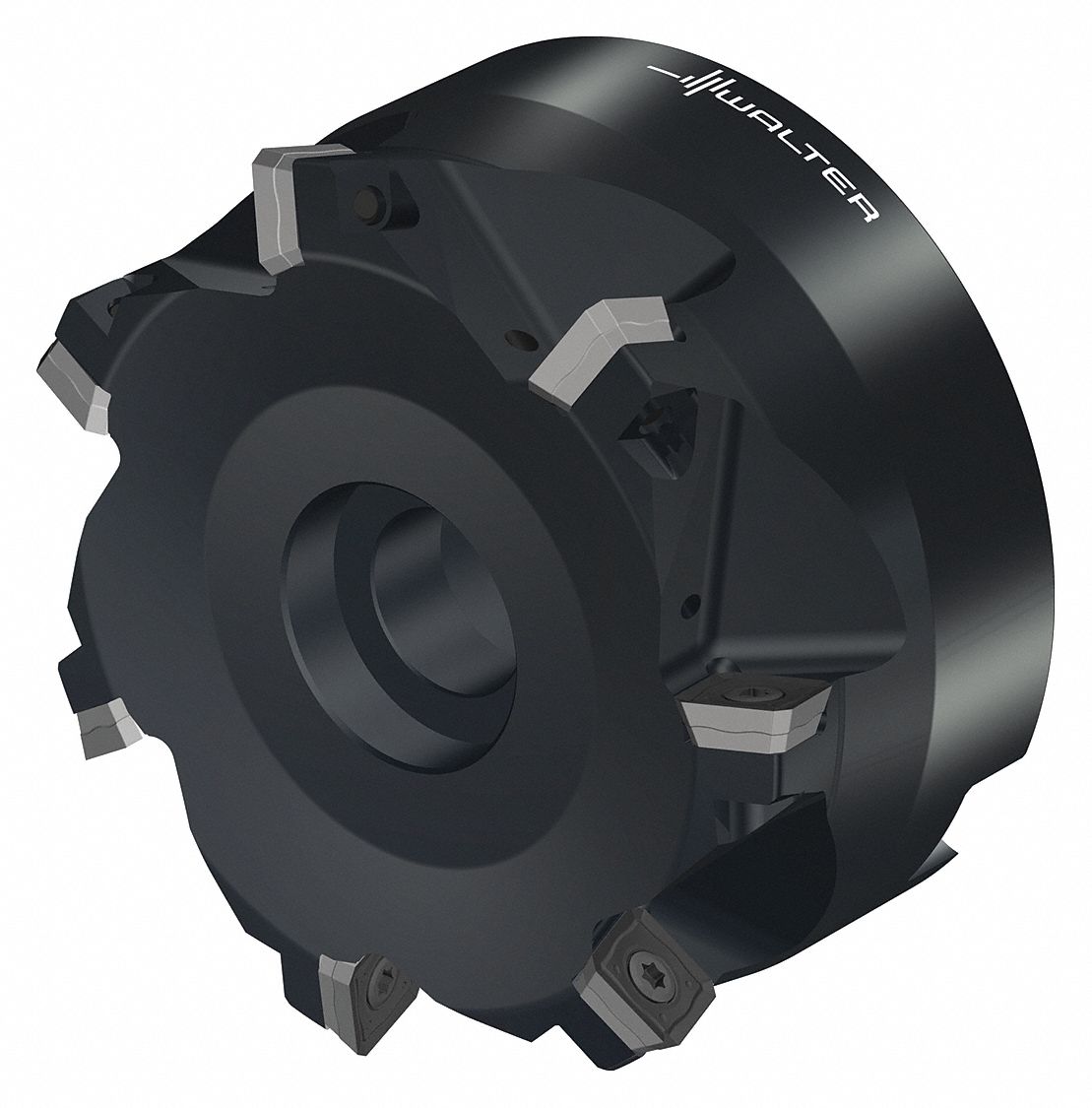Indexable Face Mill: 4 in Max. Cutting Dia., 1-1/2 in Arbor Dia., 0° Side Cutting Edge Angle
