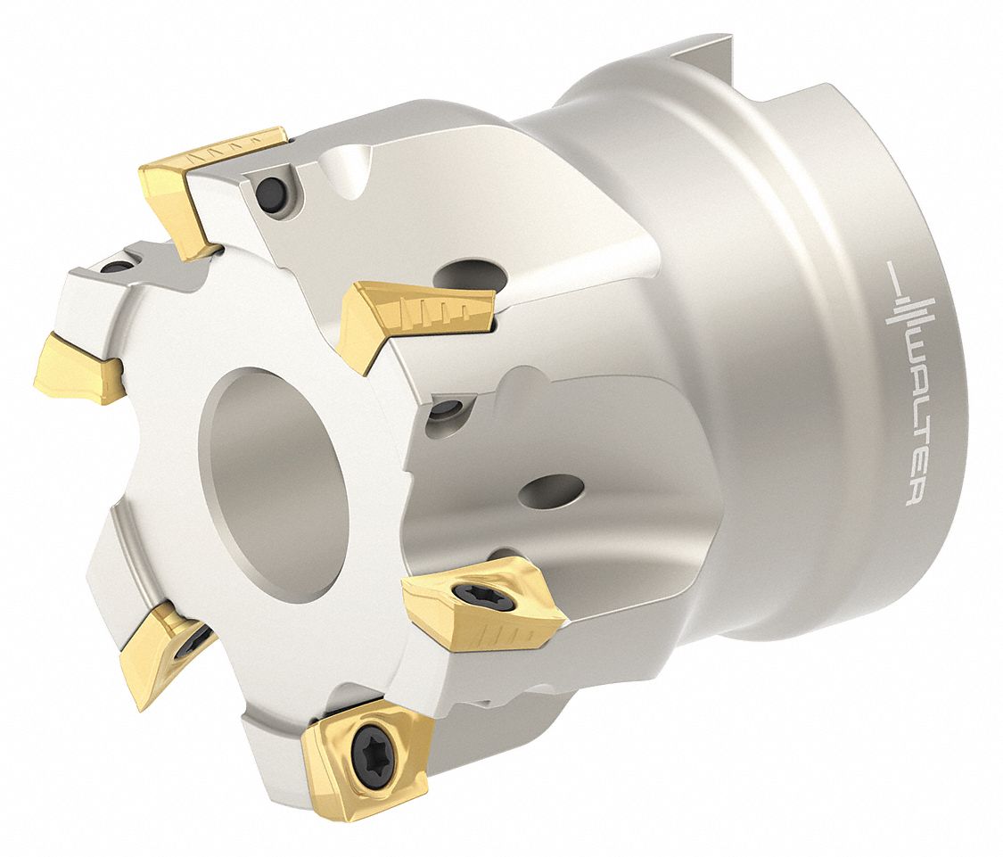 Indexable Face Mill: 1 23/40 in Max. Cutting Dia., 1.5750" Overall Lg, Coolant Through