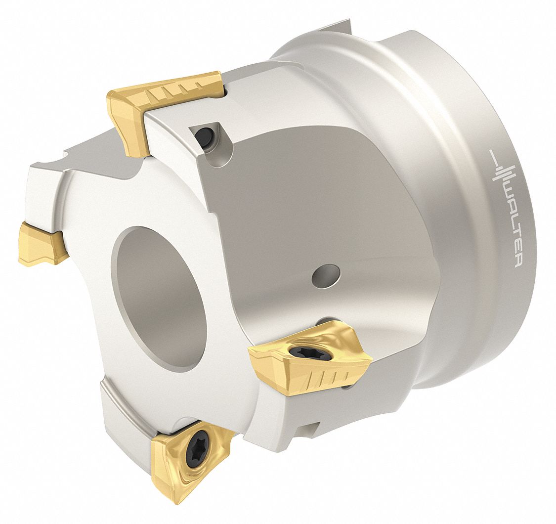 Indexable Face Mill: 1 969/1000 in Max. Cutting Dia., 1.5750" Overall Lg, Coolant Through