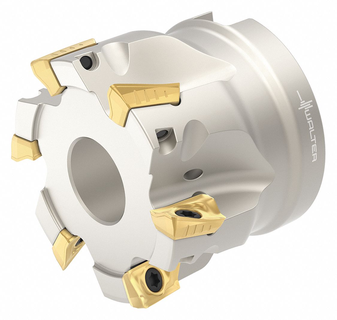 WALTER Indexable Face Mill, Max. Cutting Dia. 2 in, Arbor Dia. 3/4 in