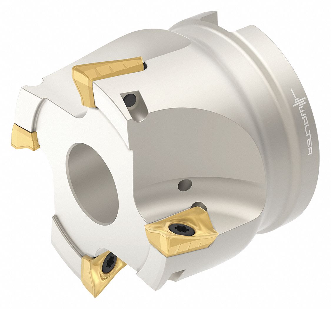 Indexable Face Mill: 1 23/40 in Max. Cutting Dia., 1.5750" Overall Lg, Coolant Through