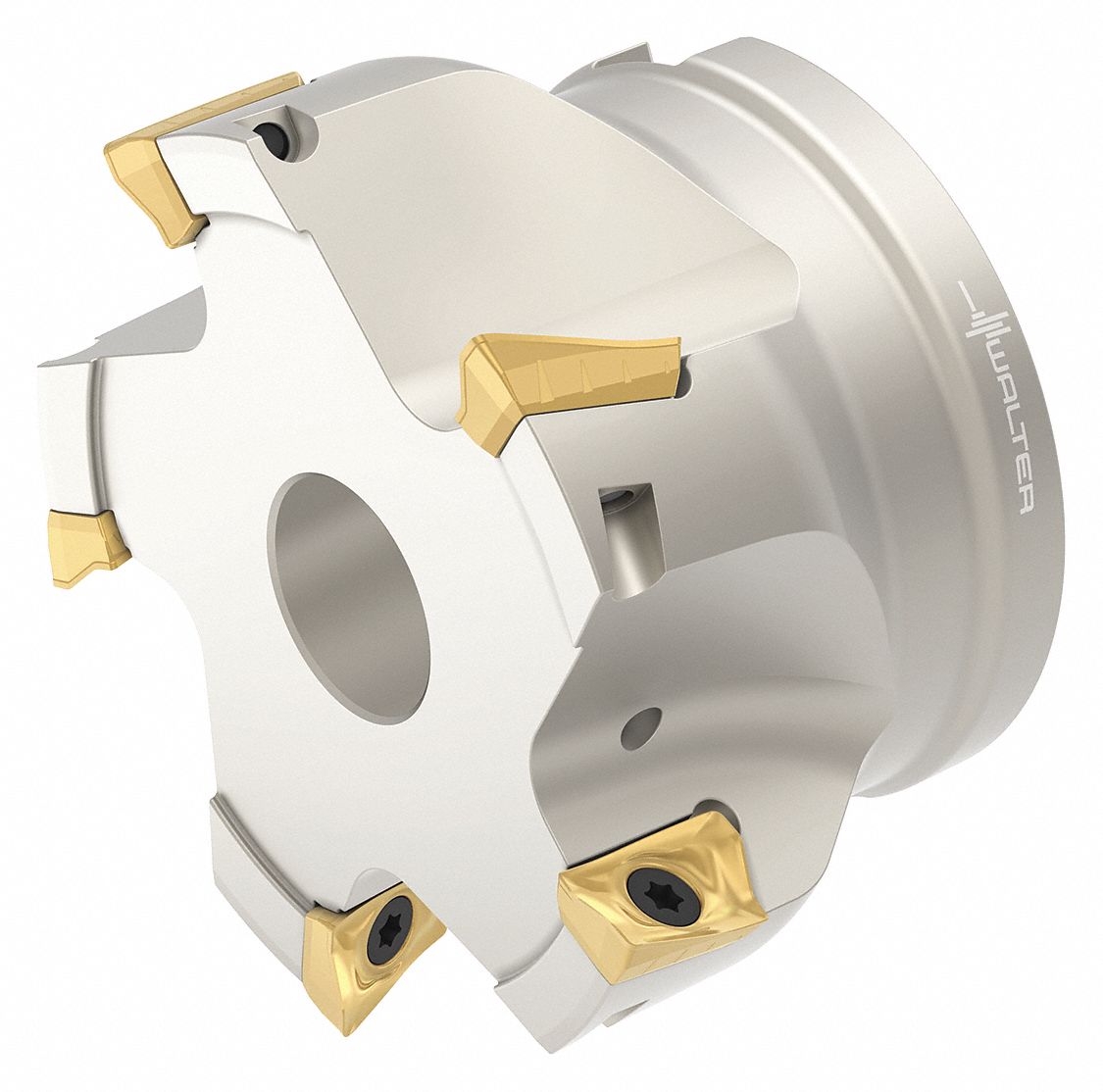 WALTER Indexable Face Mill, Max. Cutting Dia. 3 in, Arbor Dia. 1 in