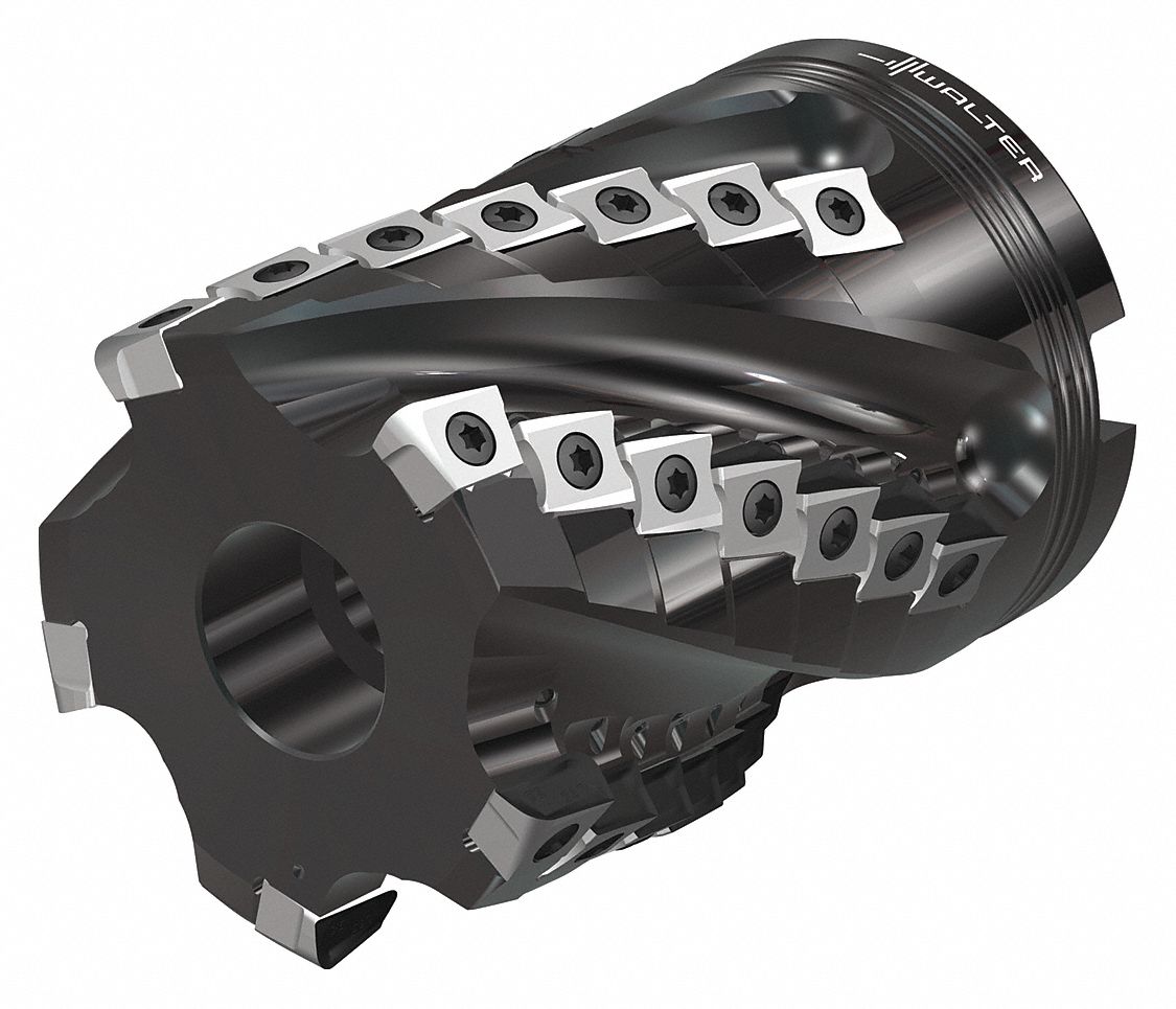 Indexable Face Mill: 3 in Max. Cutting Dia., 1-1/4 in Arbor Dia., 4-1/4 in Overall Lg