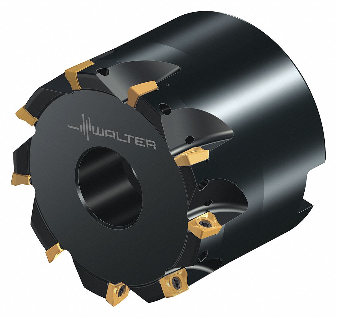 Indexable Face Mill: 0.8660 in Arbor Dia., 90° Side Cutting Edge Angle, 1.5750 in Overall Lg