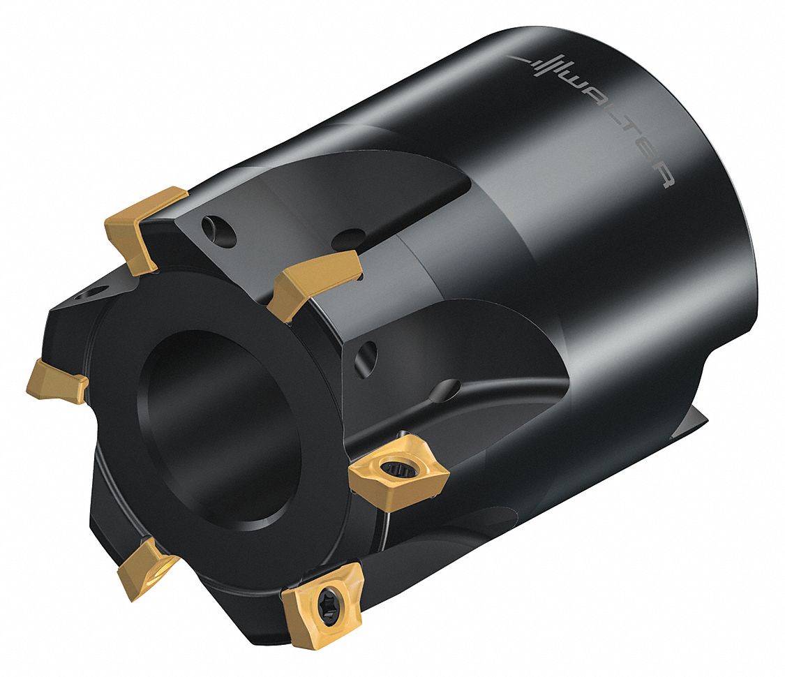 Indexable Face Mill: 5/8 in Arbor Dia., 90° Side Cutting Edge Angle, 1.5750 in Overall Lg