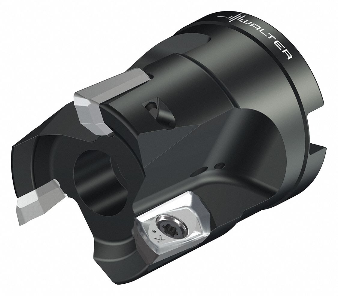 Indexable Face Mill: 5/8 in Arbor Dia., 90° Side Cutting Edge Angle, 1.9690 in Overall Lg