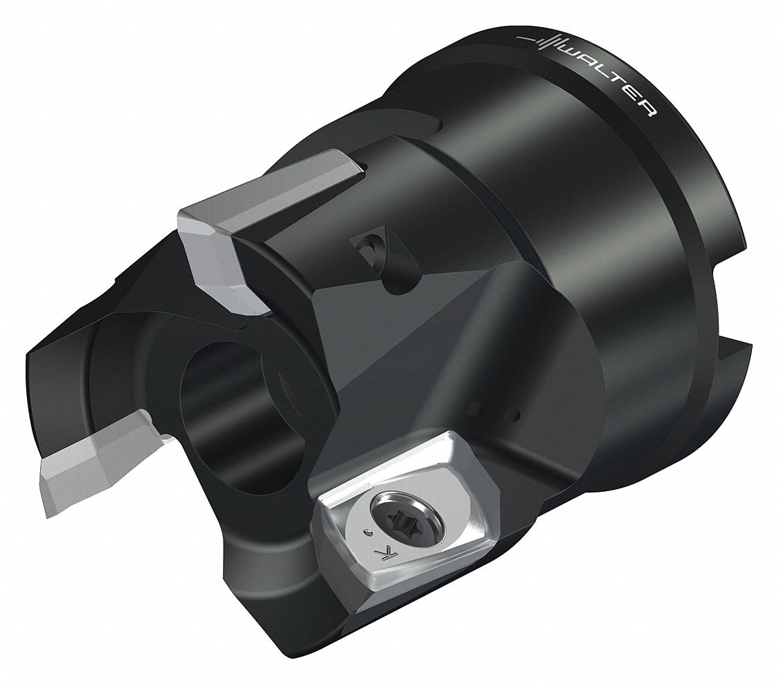 Indexable Face Mill: 0.8660 in Arbor Dia., 90° Side Cutting Edge Angle, 2.3620 in Overall Lg