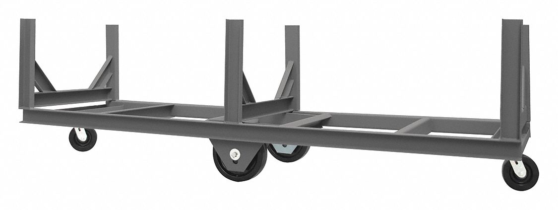 Truck, Gray, with 6" x 2" Phenolic Casters